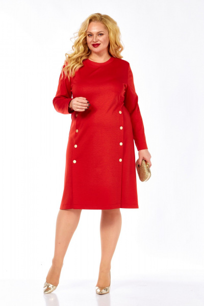 Платье Элль-стиль 2443/1 красный - фото 11