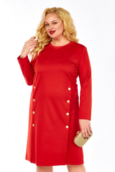 Платье Элль-стиль 2443/1 красный - фото 7