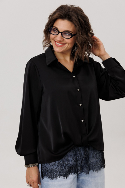 Блуза Anelli 1663 глянцевый_агат - фото 4