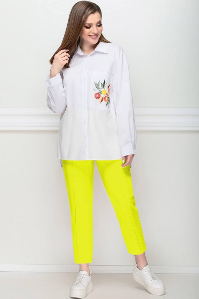 Блуза, брюки LeNata 21194 лимон - фото 2