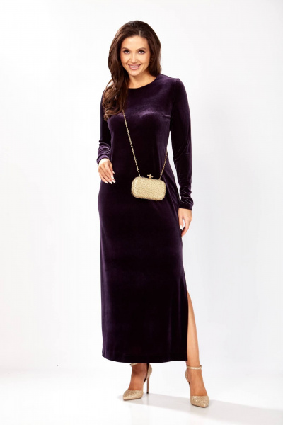 Платье Gizart 5319/1 баклажан - фото 4