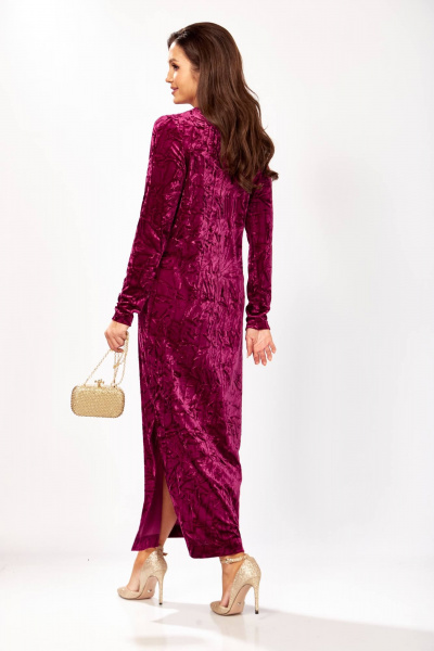 Платье Gizart 5319/1 брусничный_жатка - фото 8