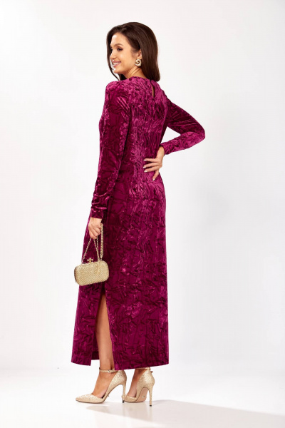 Платье Gizart 5319/1 брусничный_жатка - фото 7