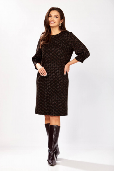 Платье Gizart 5182/2 черный,медь_ - фото 3