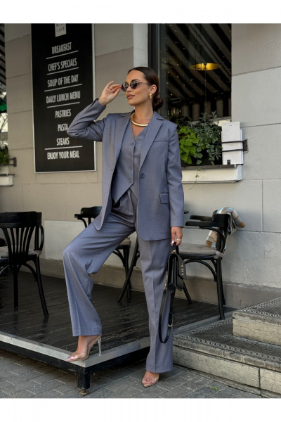 Брюки, жакет, жилет KORTNI 11Р30/4G5/16BR3 серый - фото 10