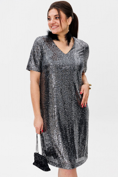 Платье Anelli 1797 серебро - фото 3