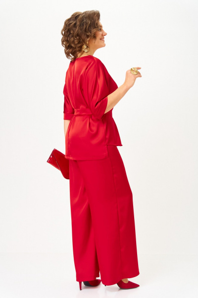 Блуза, брюки БагираАнТа 1092А красный - фото 7