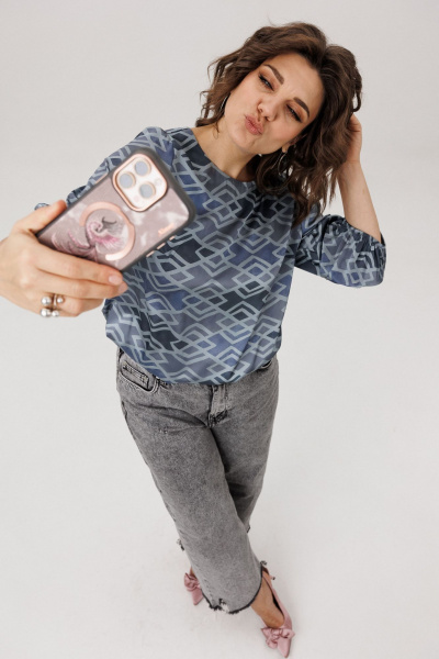 Блуза Anelli 1779.1 аронианский_синий - фото 9