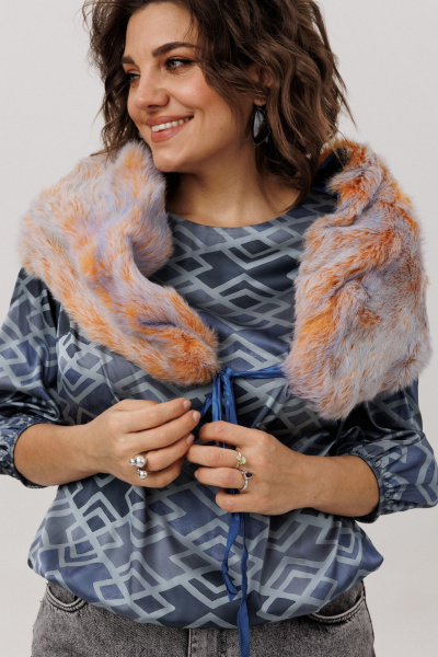 Блуза Anelli 1779.1 аронианский_синий - фото 8