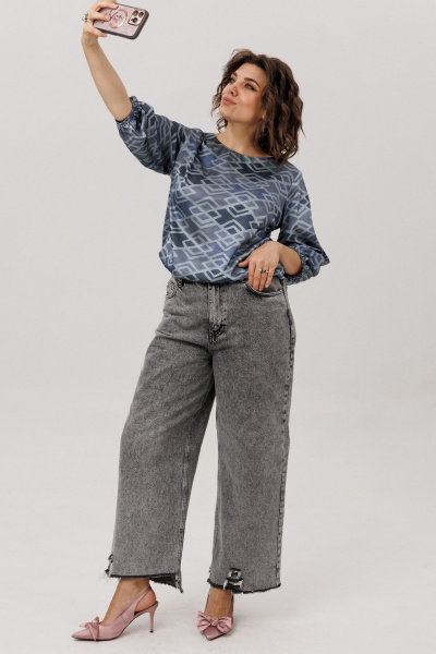 Блуза Anelli 1779.1 аронианский_синий - фото 3