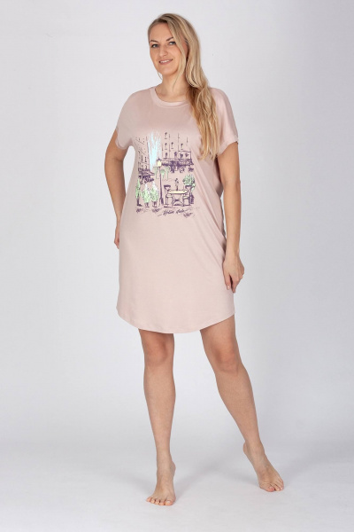 Туника Belarusachka С1015951 серебристый пион - фото 4