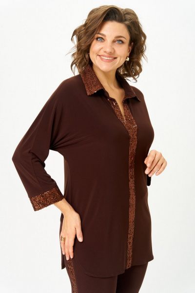 Блуза, брюки Svetlana-Style 3017  темный_шоколад - фото 6