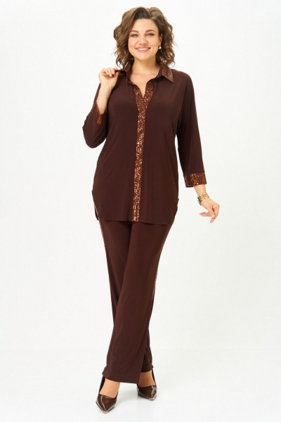 Блуза, брюки Svetlana-Style 3017  темный_шоколад - фото 3