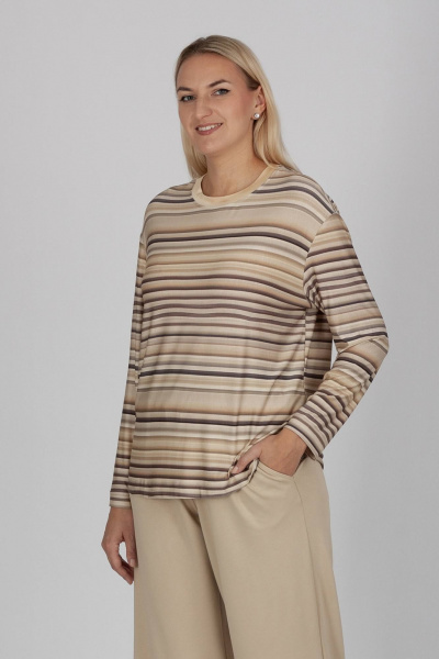 Джемпер Belarusachka С5003592 полоска / ваниль - фото 1