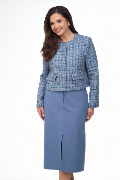 Юбка Takka Plus 25-259 голубой - фото 9