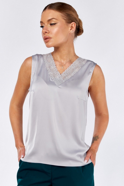 Блуза Faufilure C1732 серый - фото 2