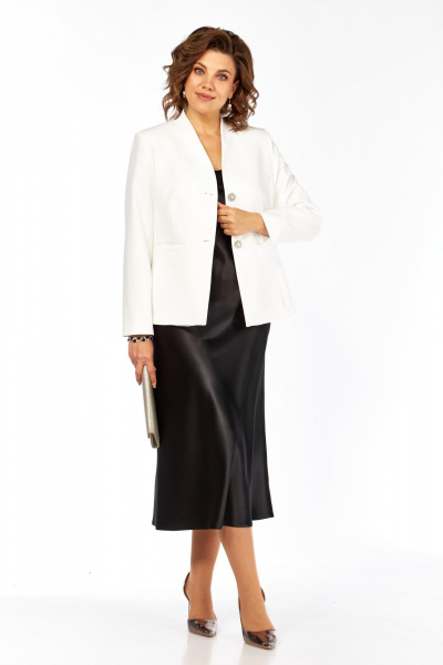 Жакет, платье Kauhanka 031 молочный-черный - фото 1