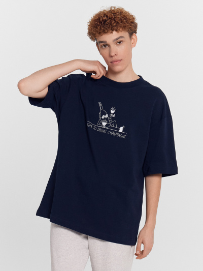 Футболка Mark Formelle 111883/24-4288П-0 неви_печать_1_сл_на_пол - фото 1