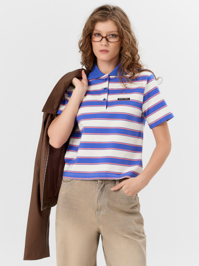 Майка Mark Formelle 112900/24-33421ПП-5 полоска_ультрамарин_1_сл_термотрансфер_на_полочке - фото 4