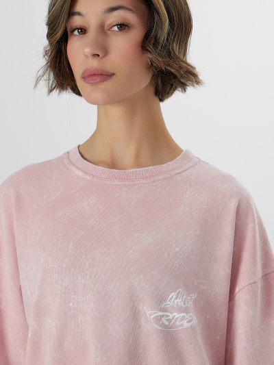 Футболка Mark Formelle 112953/24-ОБР32551П-0 пыльный_розовый_печать1_009.2_Эйсид_1_сл_на_пол - фото 4