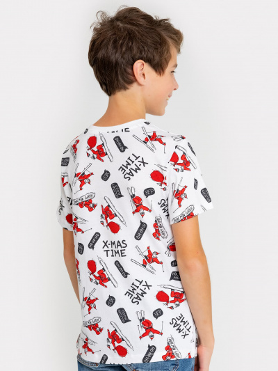 Футболка Mark Formelle 113379/24-26589П-0 деды_морозы_на_белом - фото 3