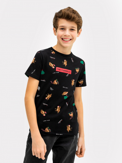 Футболка Mark Formelle 113379/24-26592ПП-0 ленивцы_на_черном_1_сл_на_пол_ТП - фото 5