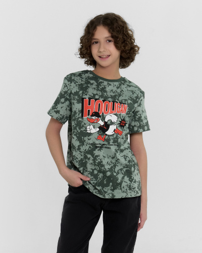 Футболка Mark Formelle 113379/24-31900ПП-0 миллитари_варка_на_зеленом_3_сл_на_пол - фото 2