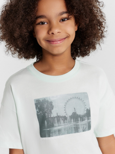 Футболка Mark Formelle 117843/24-27897П-0 светлая_мята_печать1_3_сл_на_пол - фото 1