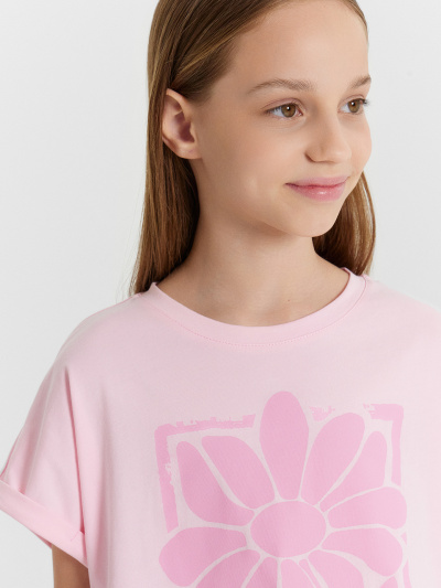 Футболка Mark Formelle 117904/24-27423П-0 розовая_сказка_печать_1_сл_на_пол - фото 1