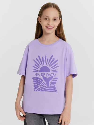 Футболка Mark Formelle 117915/24-26206П-0 лаванда_печать1_3_сл_на_пол - фото 2