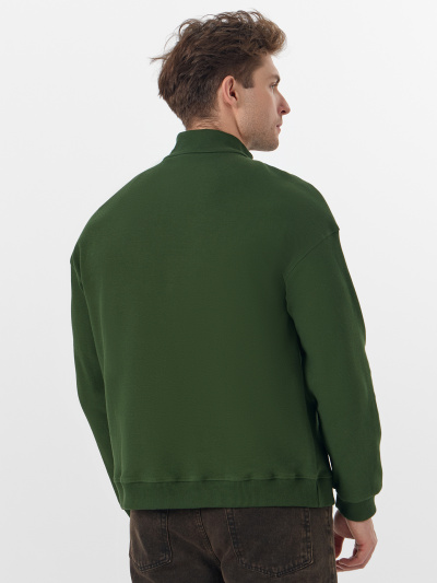 Толстовка Mark Formelle 121935/24-4958П-2 т.зеленый_печать_3_сл_на_пол - фото 2