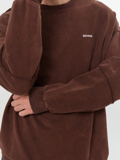 Свитшот Mark Formelle 121943/25-ОБР5047П-7(3) ACID_WASH_шоколадный_печать_009.2_Эйсид_1_сл_н - фото 4