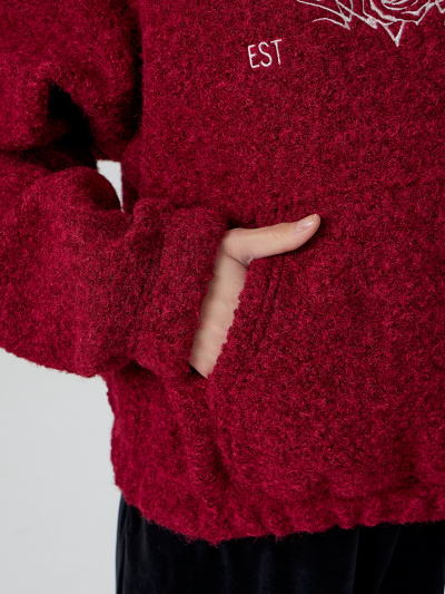 Худи Mark Formelle 122511/25-35818Ц-15-2 бордо_637_D_вышивка - фото 3