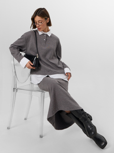 Джемпер Mark Formelle 122816/25-39393Ц-26 серый_меланж_Gulle_4654_D - фото 1