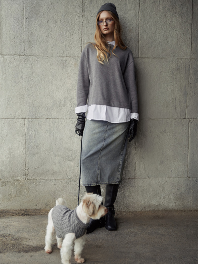 Джемпер Mark Formelle 122816/25-39393Ц-26 серый_меланж_Gulle_4654_D - фото 2