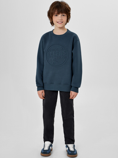 Свитшот Mark Formelle 123431/1/25-36709П-7П серо_синий_печать_4_сл_на_пол_3D - фото 1