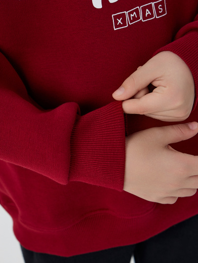 Свитшот Mark Formelle 123437/1/25-38108П-7П т.бордовый_печать_2_сл_на_пол - фото 4