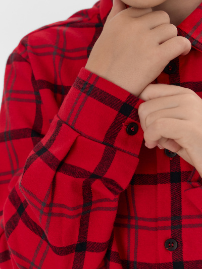 Рубашка Mark Formelle 123440/1/25-38113П-9-2 красно_черная_клетка_670_W_вышивка - фото 3