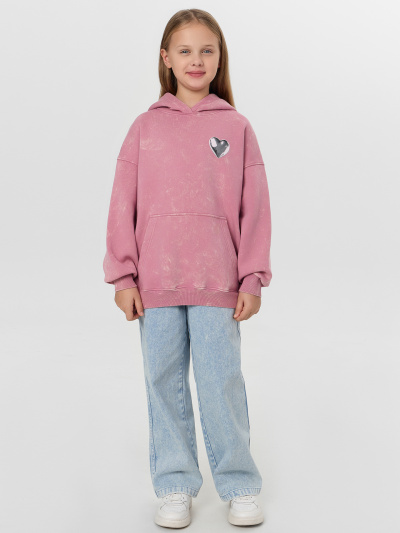 Худи Mark Formelle 127979/25-ОБР36401П-7П ACID_WASH_пыльно_розовый_печать_009.2_Эйсид_1_с - фото 1