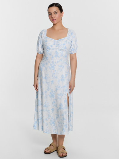 Платье Mark Formelle 152504/24-27338П-9 цветы_на_белом - фото 4