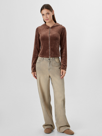 Толстовка Mark Formelle 172124/24-33635П-3 шоколад_печать_1сл_аппликация_из_страз_спинка - фото 1