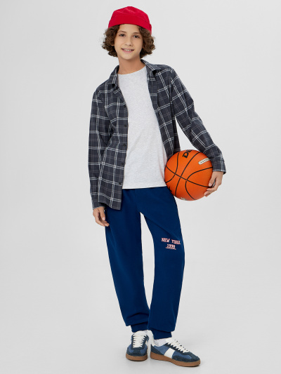 Брюки Mark Formelle 183394/24-34340П-7 сапфировый_печать_2_сл_на_ЛВ_дет_пер - фото 1