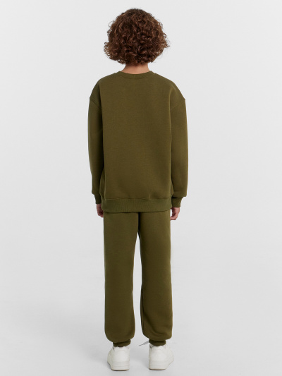 Брюки, джемпер Mark Formelle 393326/24-29623П-7П темная_олива_печать_3_сл_ДТФ_трансфер_на_дет_пер - фото 3