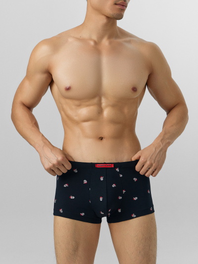 Трусы Mark Formelle 411122-3/25-5322П-5НГ мелкая_набивка_на_черном_красный_снеговики_на_се - фото 4