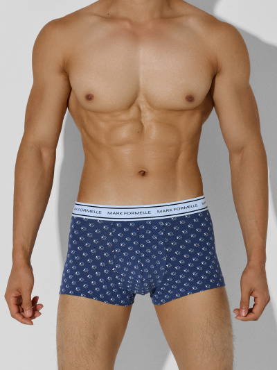 Трусы Mark Formelle 411124-3/25-5113П-5 узор_на_джинсовом_св.голубой_джинсовый - фото 1