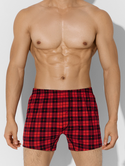 Трусы Mark Formelle 411152-2/25-5100П-0Н черная_клетка_на_красном_мелкая_набивка_на_черном - фото 4
