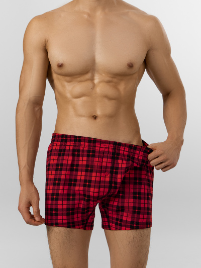 Трусы Mark Formelle 411152-2/25-5100П-0Н черная_клетка_на_красном_мелкая_набивка_на_черном - фото 5