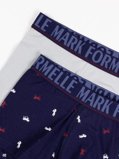 Трусы Mark Formelle 411188-2/25-5144П-5 св.серый_лошади_на_т.синем_2_сл_1тр_на_ЛВ_дет_пер - фото 4