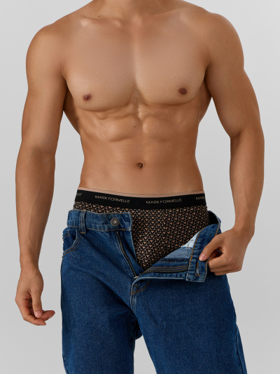 Трусы Mark Formelle 411221/25-4995П-5 беж_узор_на_черном - фото 4
