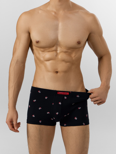 Трусы Mark Formelle 411229-2/25-5099П-5Н мелкая_набивка_на_черном_т.серый_декор - фото 4